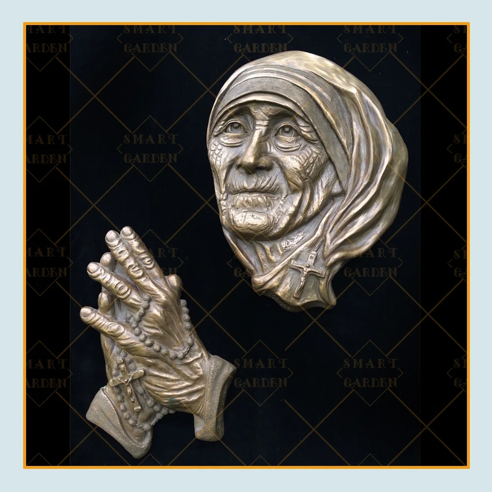 Custom CNC 3d  Metal Model Cast Bronze Portrait Man Sculpture