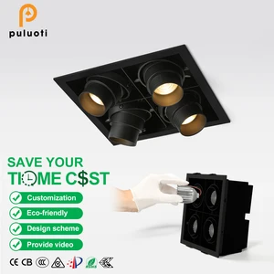 Hotel Wall Cleaning LED 2700K-5700K Ceiling Lamp 40W Recessed Spotlight with Anti-Glare Design Adjustable Angle Spot Lights