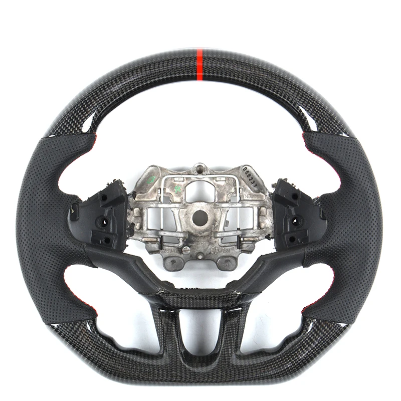 Fit for Peugeot 308S Custom Universal Car Steering Wheel Auto Alcantara Led Carbon Fiber Racing Wheel Convertible