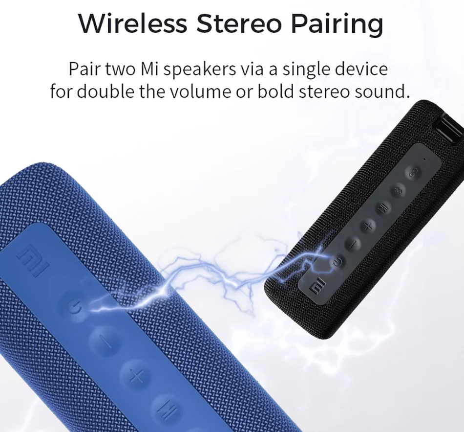 Xiaomi Mi Original Global Portable Bluetooth Speaker 16W TWS Connection High Quality Sound IPX7 Waterproof 13 hours play time - ANKUX.COM