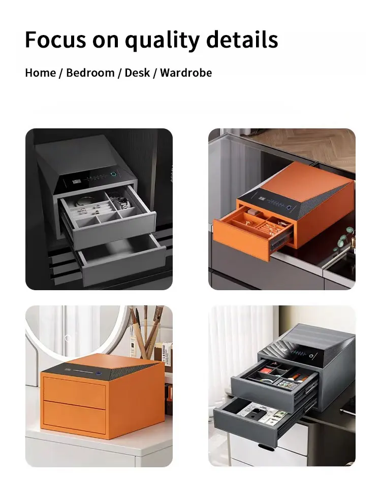 f2 1a ceqsafe smart premium jewelry box with fingerprint drawer electronic digital lock bedroom wardrobe safe-15