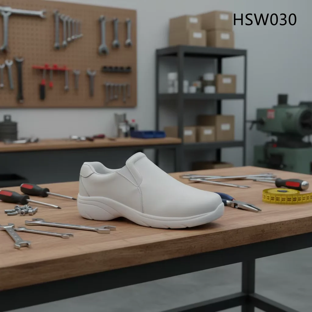 HY,USA Popular Anti-static Minimum Fatigue  Nurse Shoes for Sale Drug Inspection Anti-bacteria White/black Work Clogs HSW030
