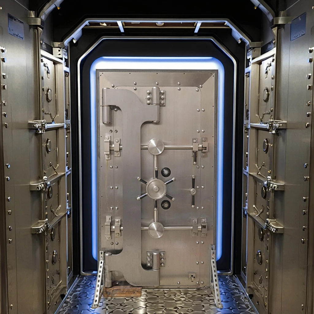 CEQSAFE Customized High Quality Metal Bank Security Door Safe Steel Vault Door