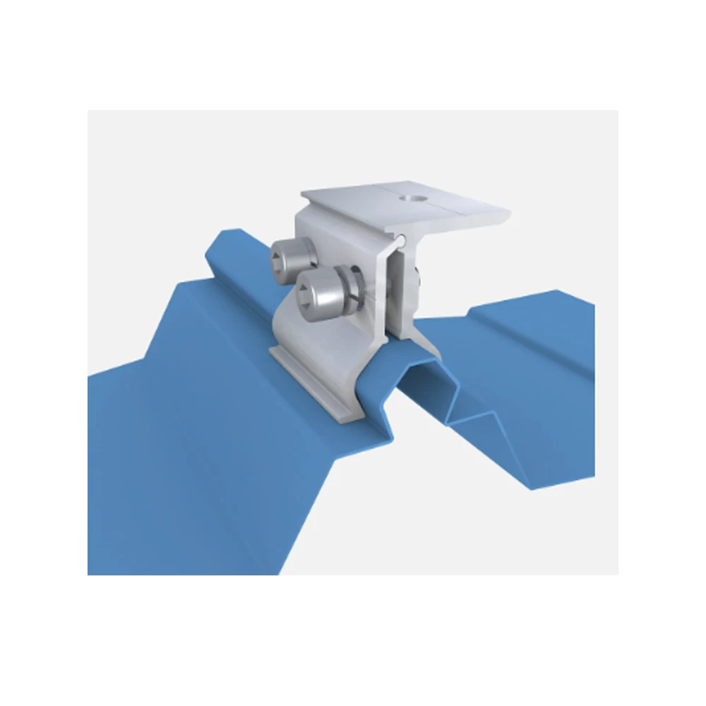 Photovoltaic Module Mount Structure Corrugate Metal Sheet Rooftop Mounting System Installation Kit Solar Roof Clamp