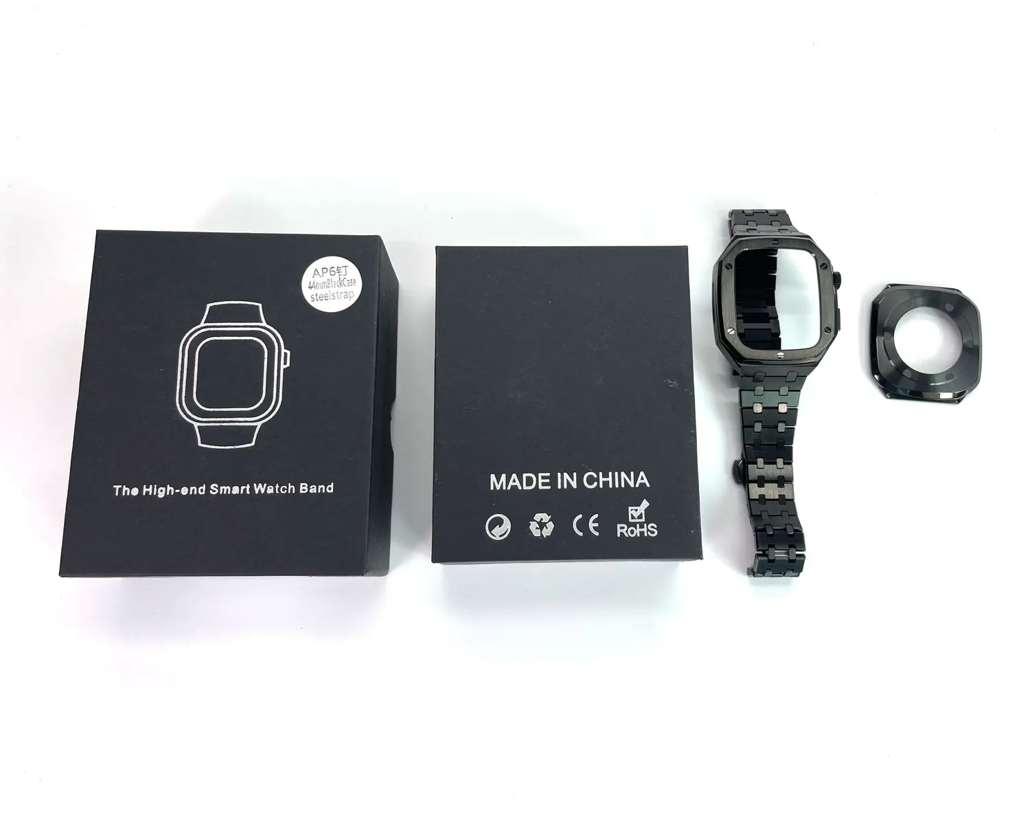 Yeeyou Luxury Stainless Steel Watch Band Smart Watch Case For Apple