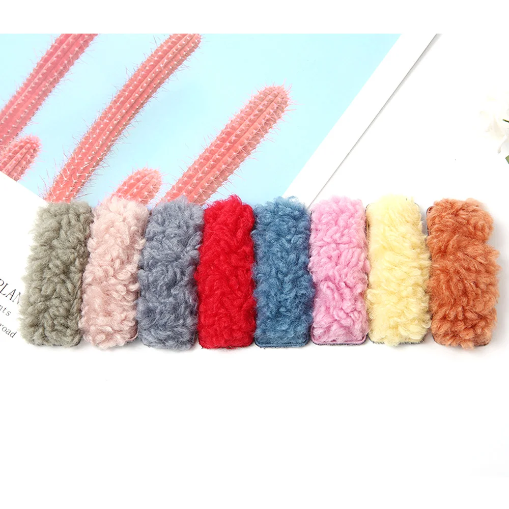 XQ008 2019 новейший дизайн корейский парикмахерский Симпатичный плюшевый зажим для волос сезонные садовые украшения крошечные