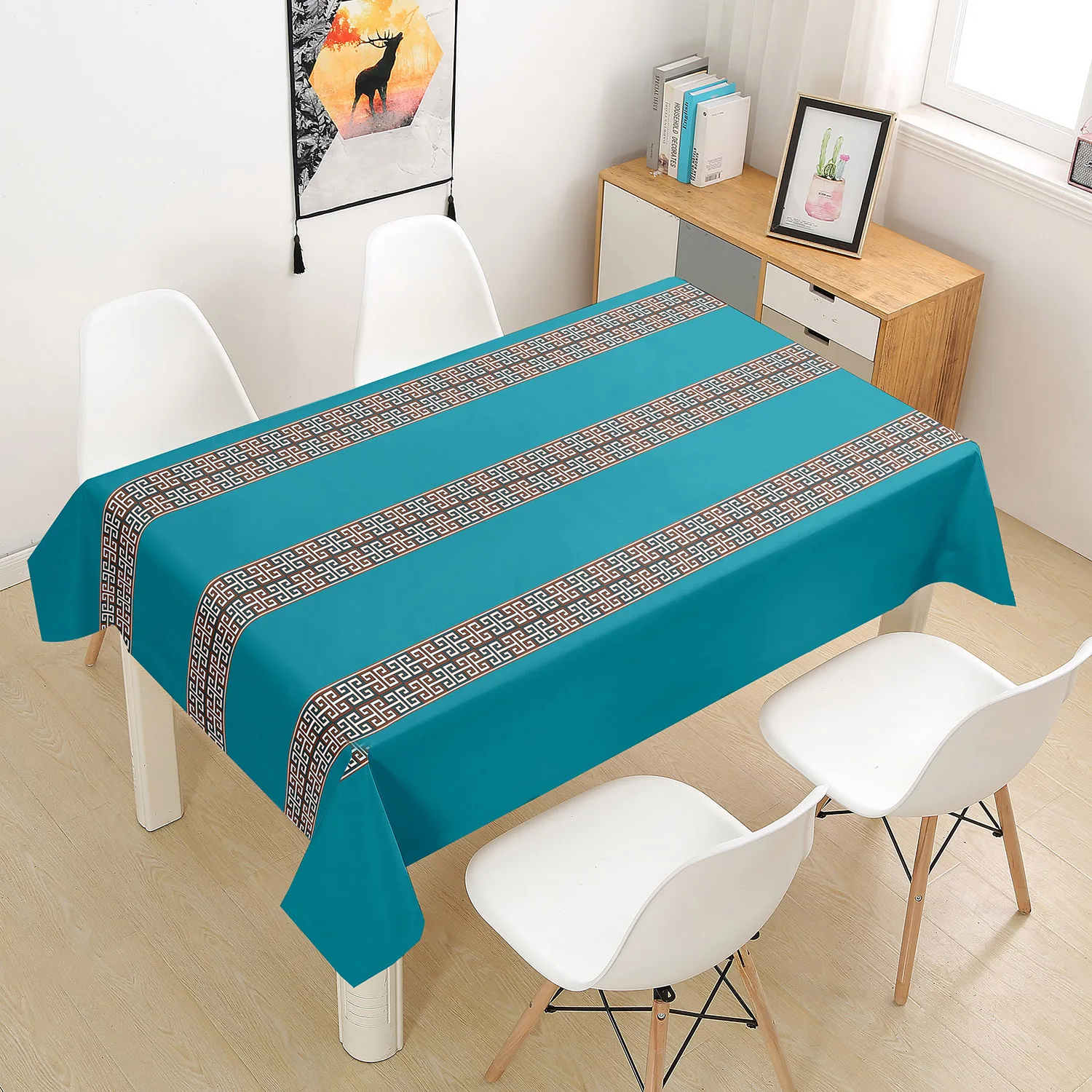 2023 Luxury Pvc Printed Tablecloth With Table Runner Pattern Table