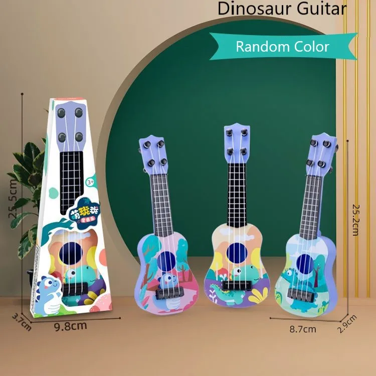 Детский игрушечный инструмент, имитация укулеле, мини-гитара с четырьмя струнами для воспроизведения музыки