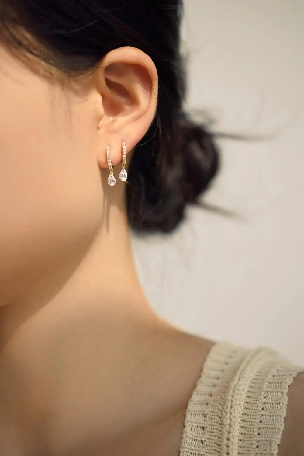 KAKODIY Fashion Drop Zircon Pendant 14K Gold Plated Earrings 925 Sterling Silver Fine Jewelry Earrings detail 5