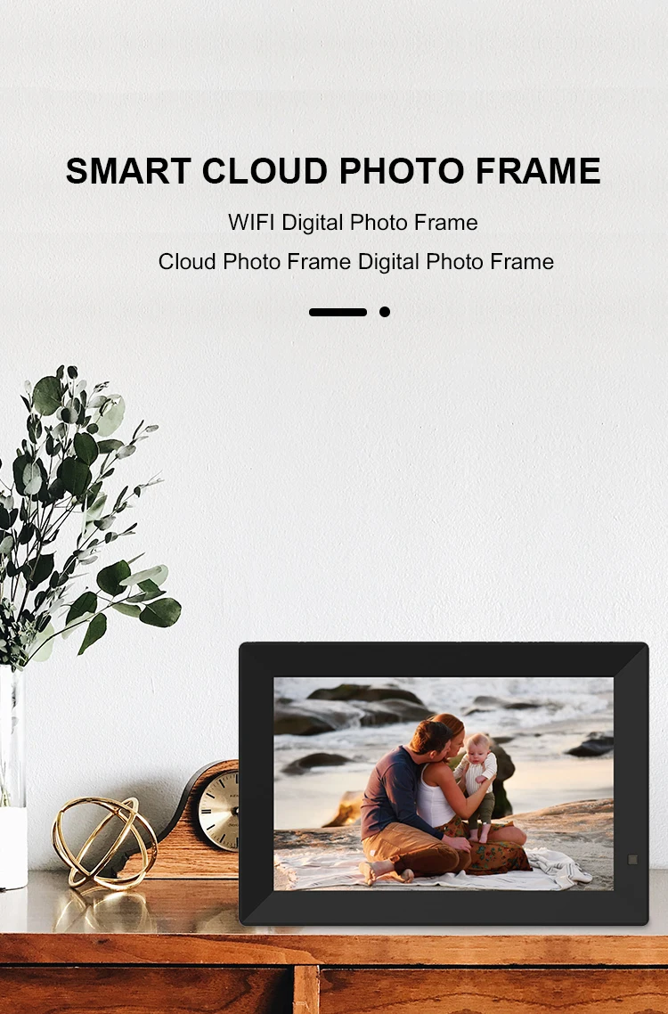 Video Player 10 Inch Lcd Digital Photo Frame Black White Color Wifi