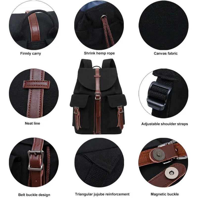 backpack buckles travel drawstring Go Forth Goods This dark brown leather travel backpack combines a vintage rucksack profile with a clearly organized exterior Minimal Nylon Backpack Purse, Drawstring