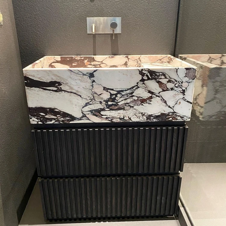 Modern Purple Marble Bathroom Vanity Wash Basin YDSTONE