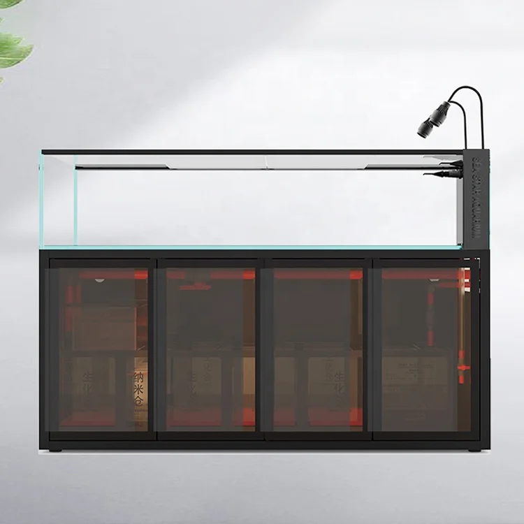Custom Large ultra clear Glass Turtle Fish Aquarium tank With Flat Roof
