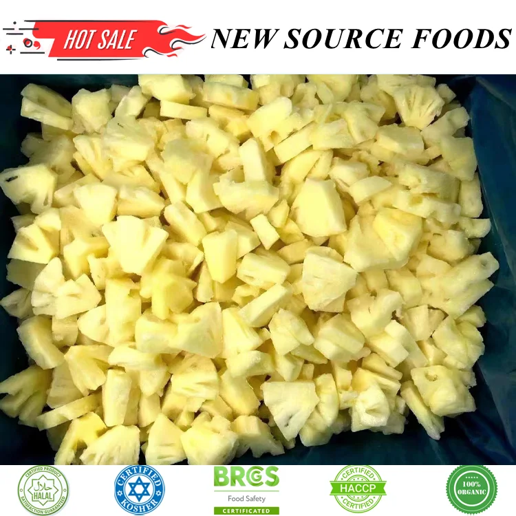 Natural Sweet Frozen Pineapple Chunks Sliced Frozen Pineapple Diced ...