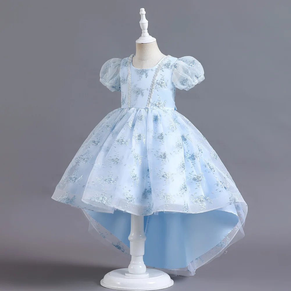 Alibaba.com: 100% Polyester, Floral Pattern, Knee-Length Gown for Girls  ages 5-13 : Ideal for summer parties with a support for small sample orders.