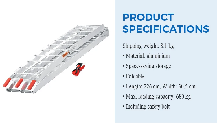 Heavy Duty Aluminum Folding Motorcycle Loading Ramps Truck Tralier ...