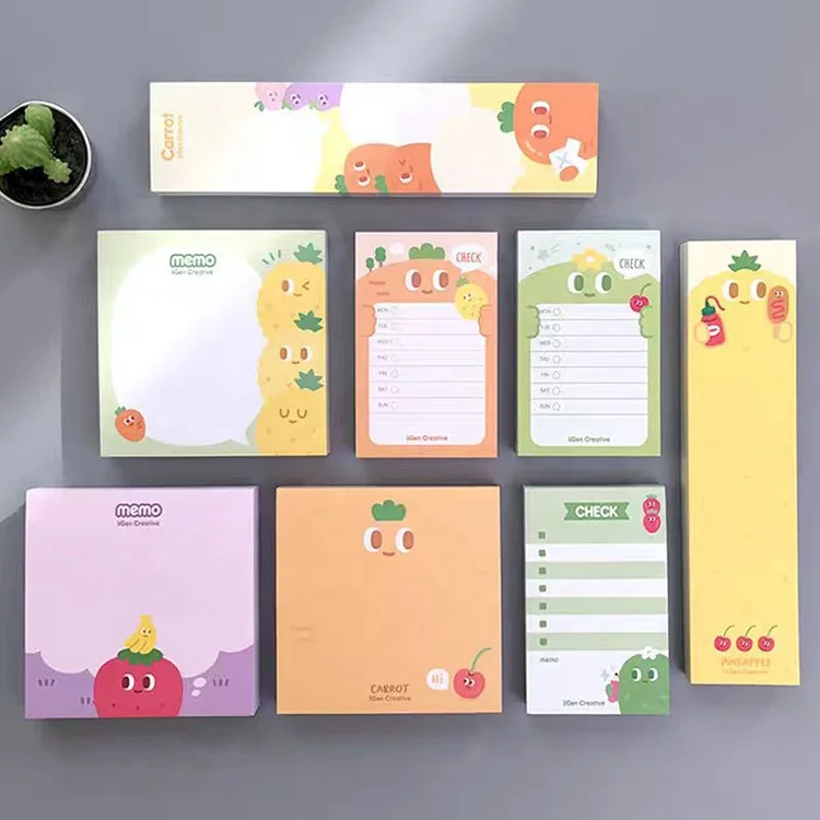 Custom Creative Colorful Printing Paper Memo Pad Notepad Sticky Note ...