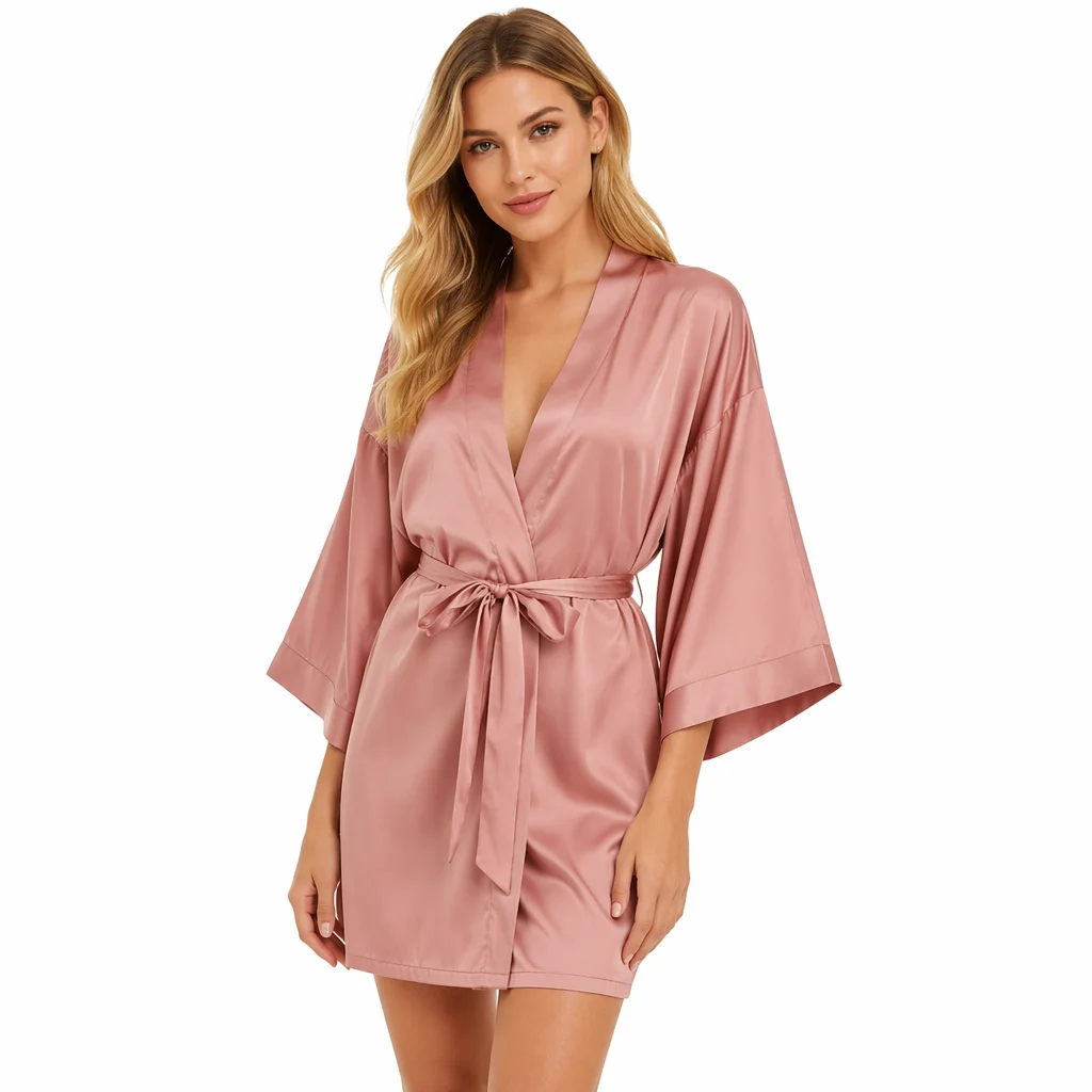 Luxury Satin Silk Robe Women Bride Bridesmaid Night Grown Wedding Party Women Sleepwear Morning Dress Kimono Bridal Robes