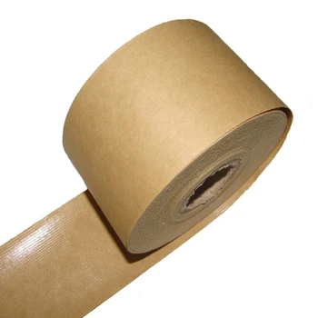 Environmental biodegradable custom fiber reinforced pressure sensitive kraft paper packing gummed tape