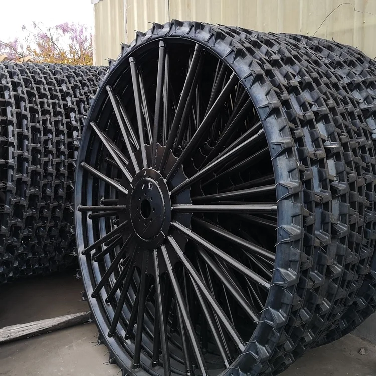 Factory Price Rice Transplanter Tyre with Rims High Speed Paddy Field Rubber Solid Wheels