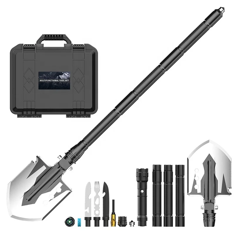 Outdoor Muntilfunction Camping Folding Shovel Multitool Survival Tools Compact Portable Shovel