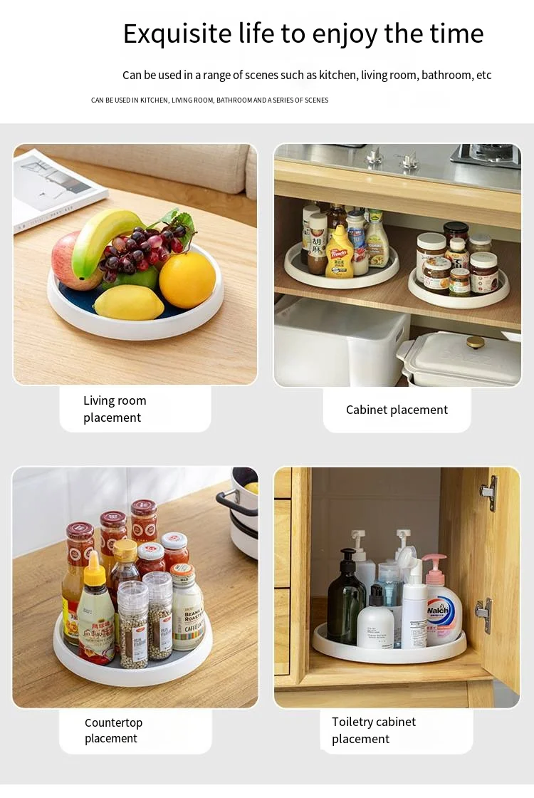 Kitchen rotating seasoning rack seasoning oil salt sauce vinegar round multifunctional organizing storage rack manufacture