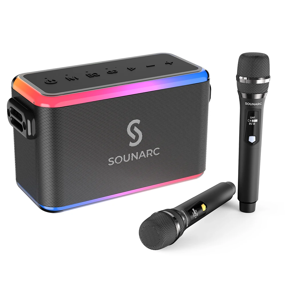 Sounarc A1 Karaoke Blu tooth Speaker With Mic Speaker Dual Microphone Wireless Karaoke Audio Stereo Party Portable Audio Buy Karaoke Machine Bluetooth Speaker With Mic Speaker Aktif Bluetooth Dengan