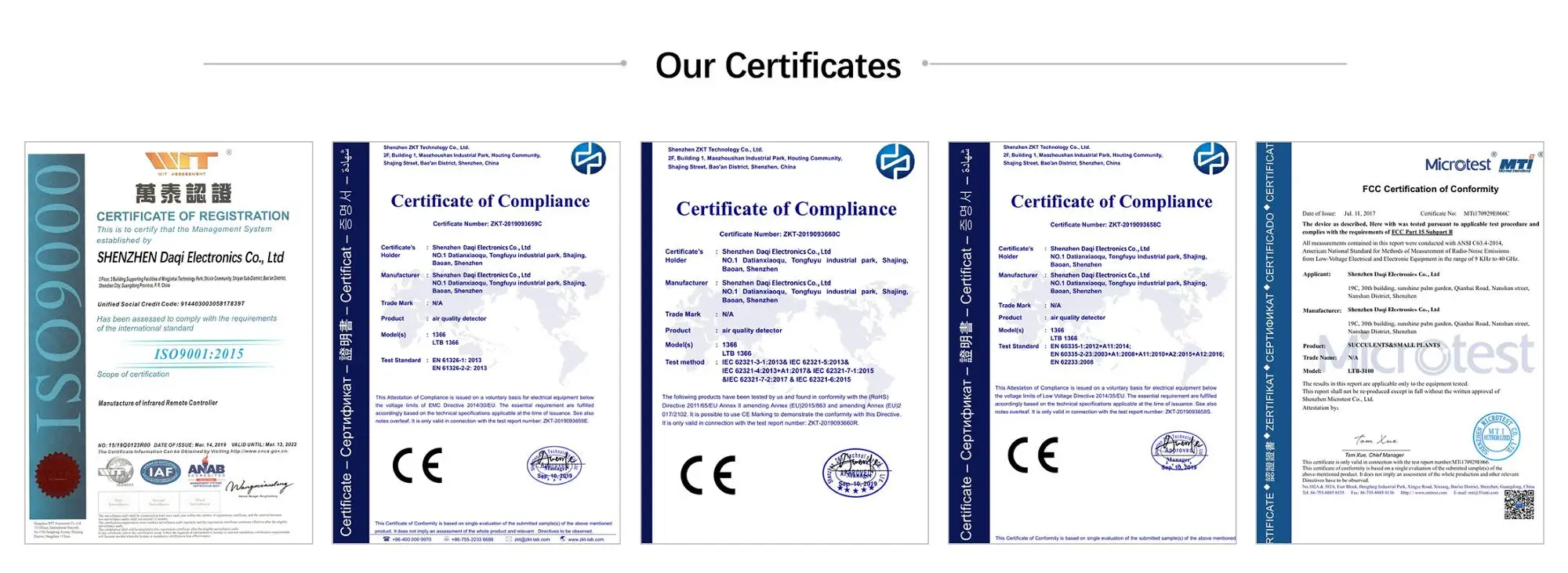 Certificates