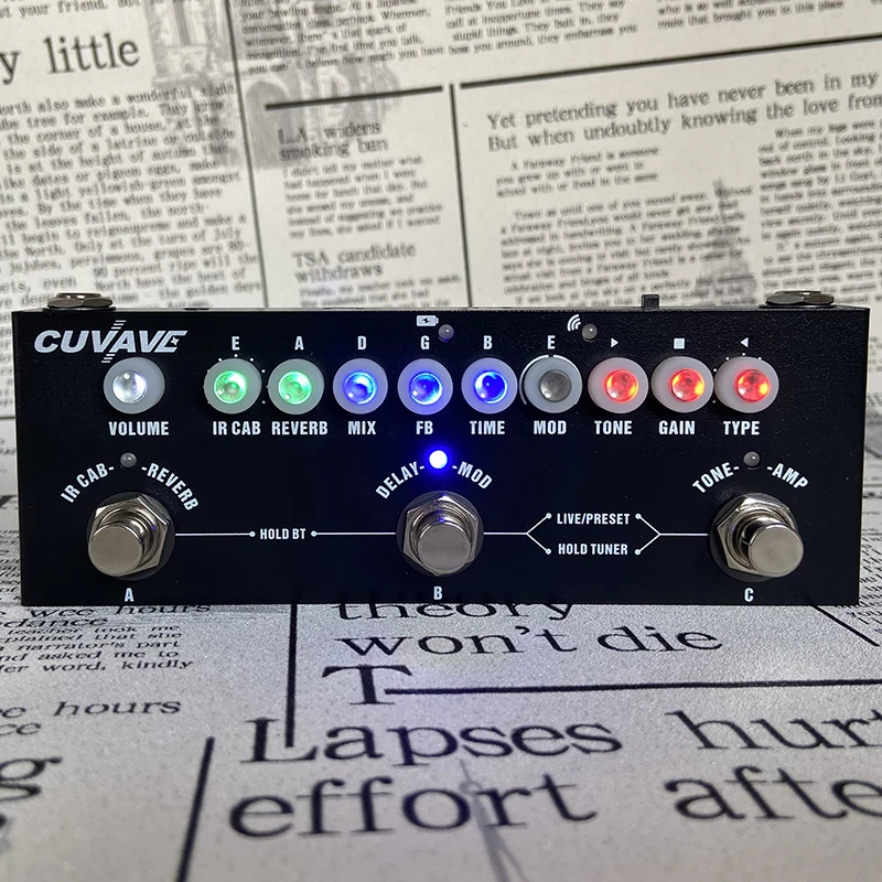Multi Effects Guitar Pedal,Cube Baby Guitar Multi Effects Pedal Delay  Chorus Phaser Reverb Effect Pedal