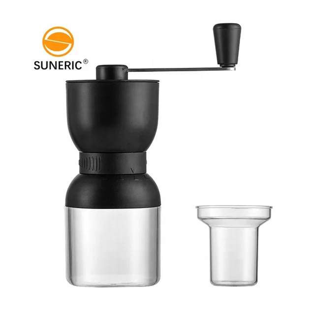 Portable Espresso Conical Ceramic Burrs Adjustable Stainless Steel Hand Commercial Coffee Manual Grinder