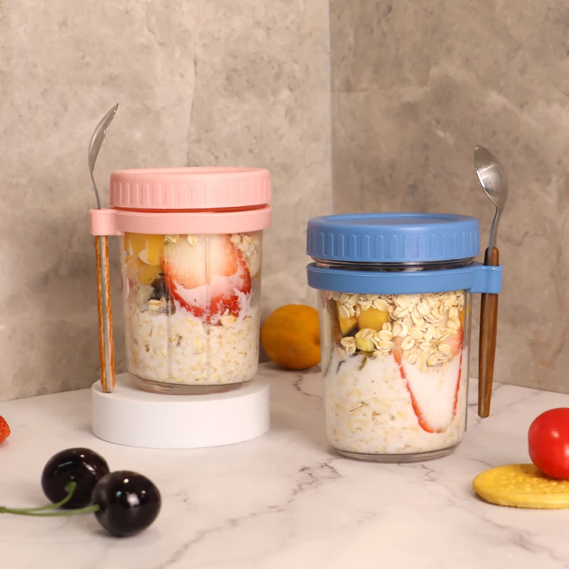 4 Pcs Oats Containers Overnight Oats Containers With Lids 20Oz