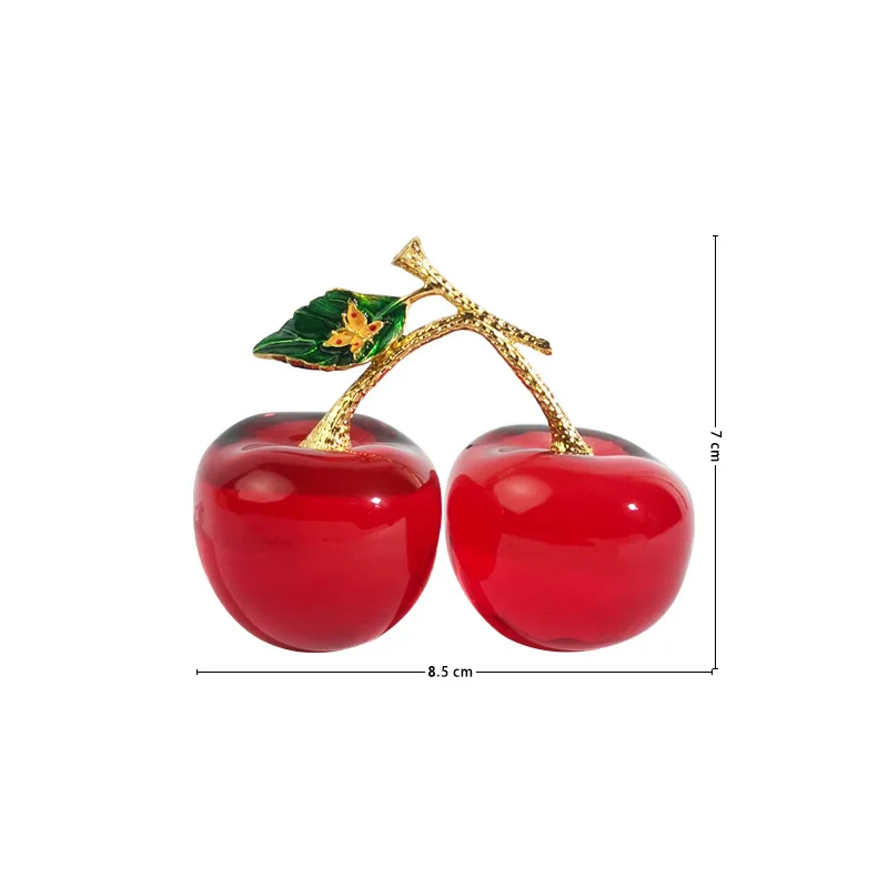 product jy factory wholesale creative crystal fruit red apple crystal home office tabletop centerpiece ornaments decoration-5