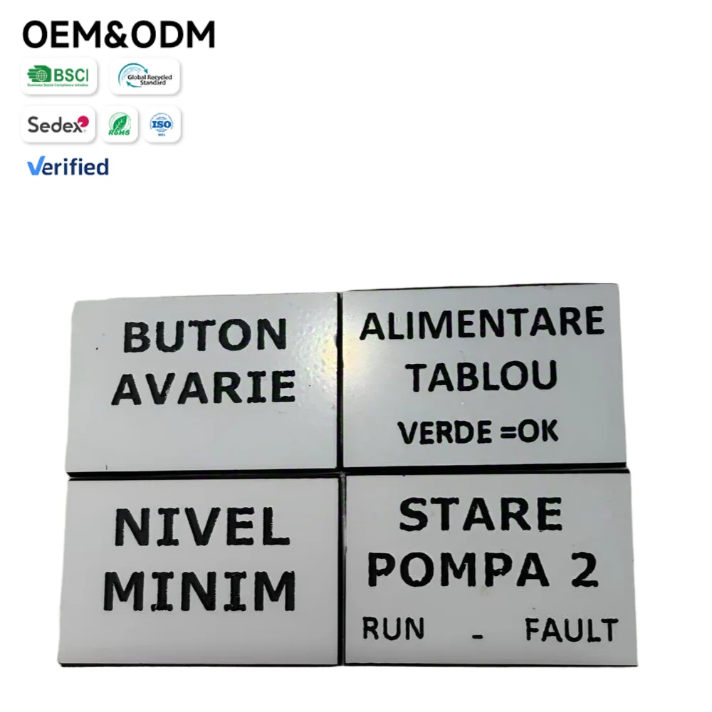 Custom Shape Custom Logo Plate Free Sample Rush Ship for Labels Sign Material Traffolyte Tag Plate