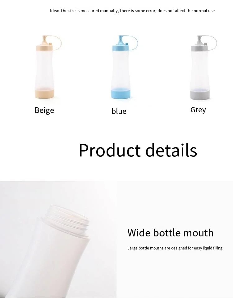 New food grade Squeeze bottle Large caliber plastic salad dressing squeeze bottle household sauce container supplier