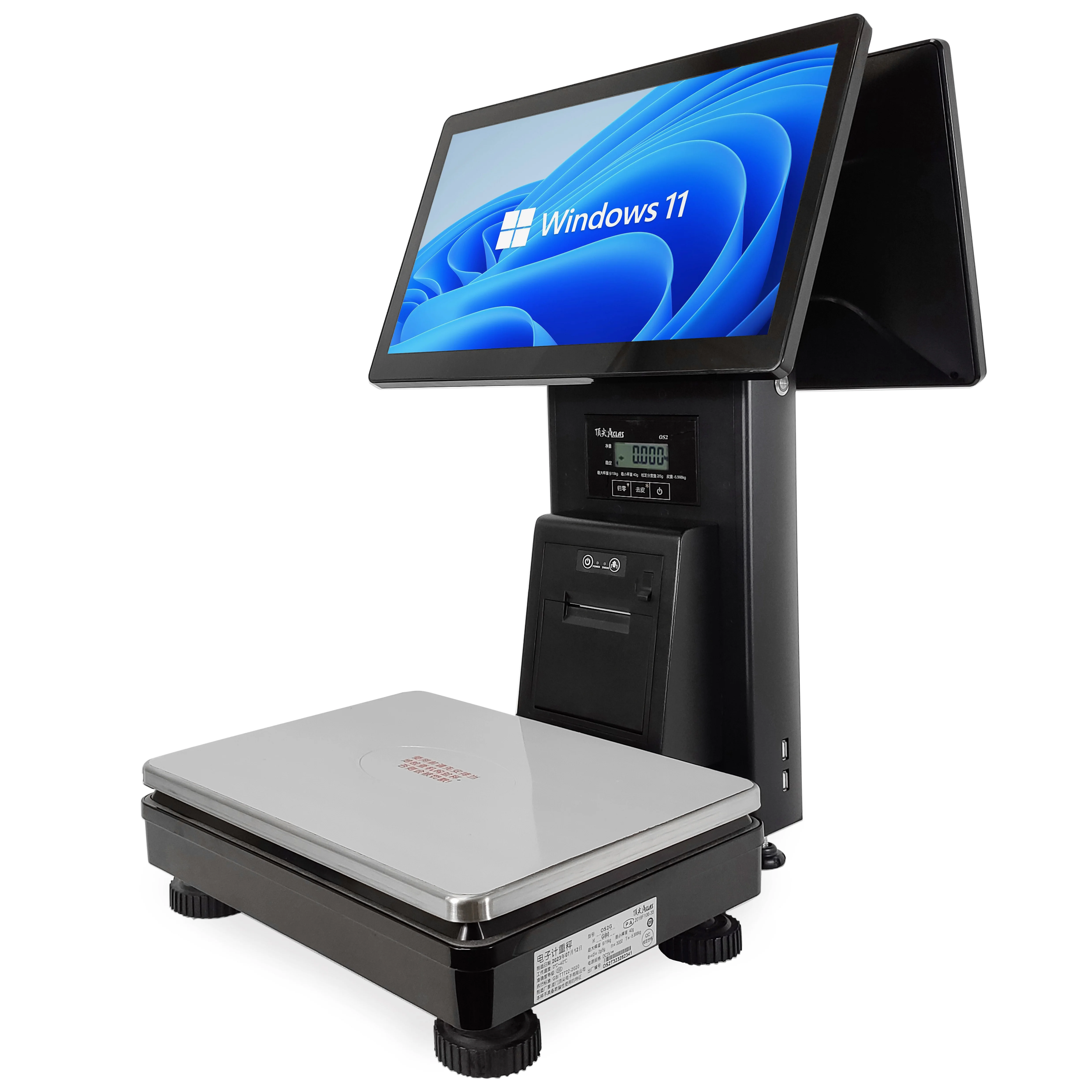Touch Scale POS Touch Scale Weighing Scale with Built-in 58mm/80mm Printer 16-inch ...