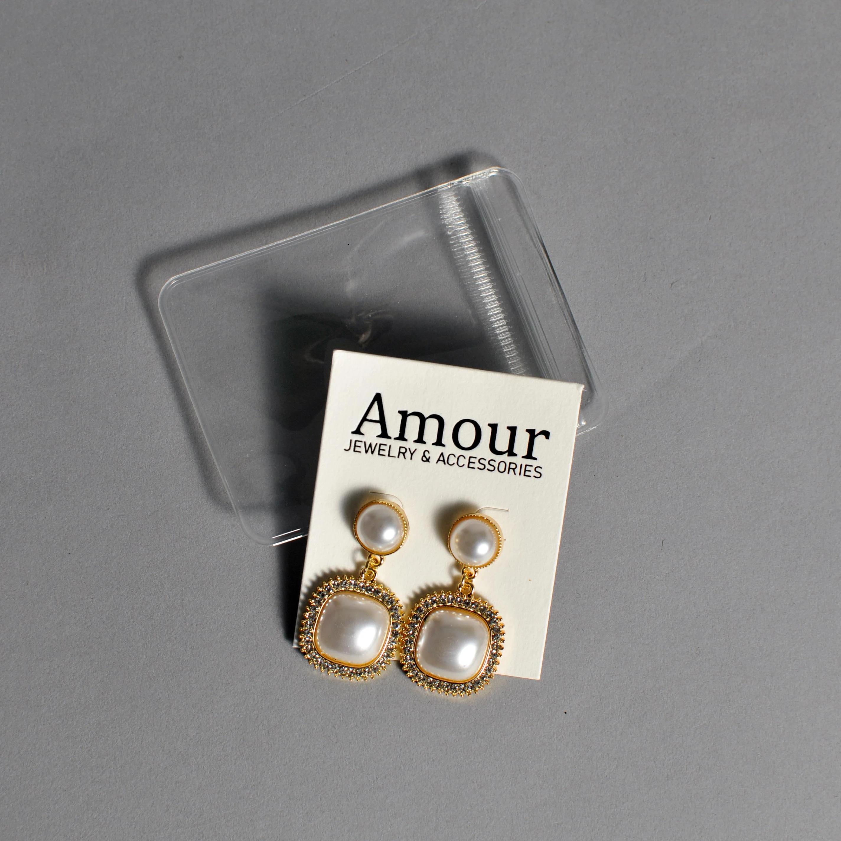 Custom Logo White Paper Packaging Customized Earring Display Card Dangle Earring Paper Card Packing Cards with PVC Pouch