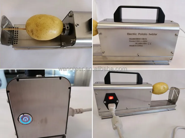 Automatic Hot Sale Electric Twisted Potato Cutter With Counter Manual