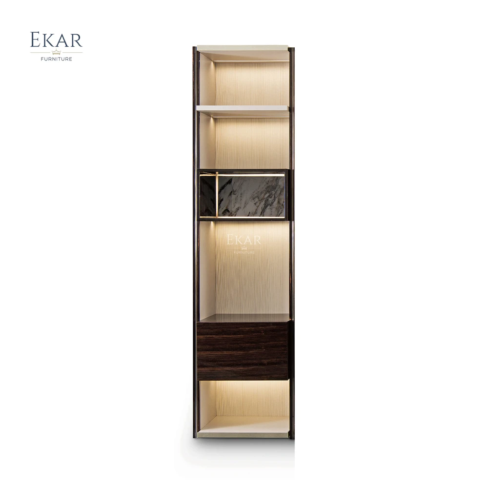 product ekar furniture wooden modern furniture bookcase four bookcase combination of large space storage cabinets-67