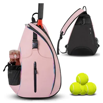 Waterproof Tennis Racket Bag Sports Gym Bag Shoulder Slant Back Hook Badminton  Pickleball Bags
