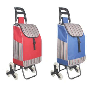 Wholesale High Quality Supermarket Luggage Hand Lift Truck Transport  Shopping Bag Vegetable Carrefour Shopping Cart Trolley