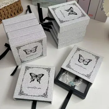 PE Pull-Out Box for Earrings Bracelet Nail Art Necklace Jewelry Storage Customizable Paper Packaging