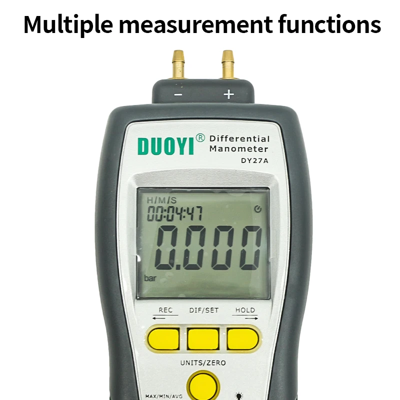 Manomètre Numérique DY27A - Pression Différentielle - Pour Ventilation, Gaz Et HVAC