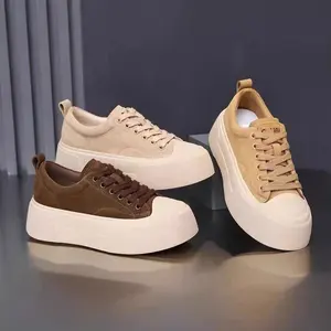 Newest Trendy Womens Thick-Soled Canvas Shoes Comfortable, Slip-Resistant, Casual, Fashionable and Versatile