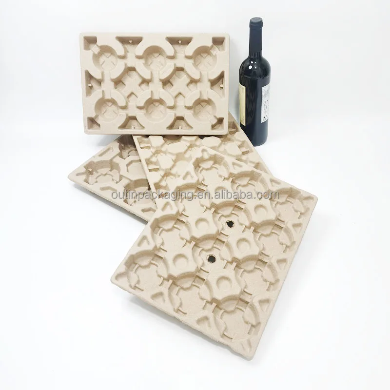 Custom Eco Friendly Biodegradable Molded Paper Pulp Trays