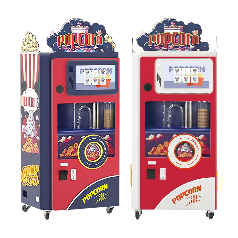 Popular Fast Food Cinema Popcorn Vending Machines Automatic Snacks Popcorn Vending Machine