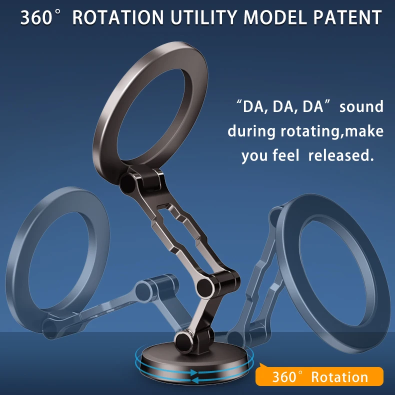 360 Degree Rotating Flexible Universal Stand Home Desk Usage Car Zinc Alloy Magnetic Mobile Phone Holder for iPhone