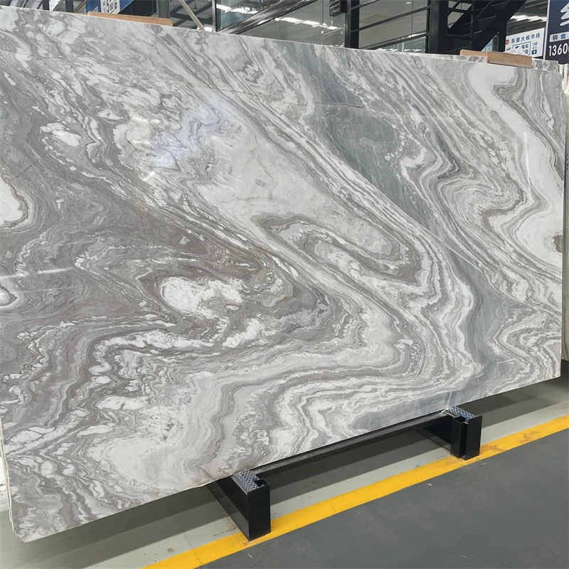 product good quality customized size snow cloud white marble slabs for interior wall design palissandro white marble slab bookmatch-1