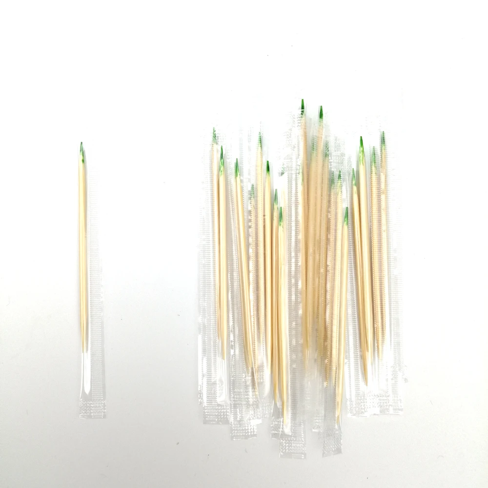 Factory Natural Bamboo Toothpick Eco-friendly Green Mint Toothpick Disposable Bamboo Tooth Picks