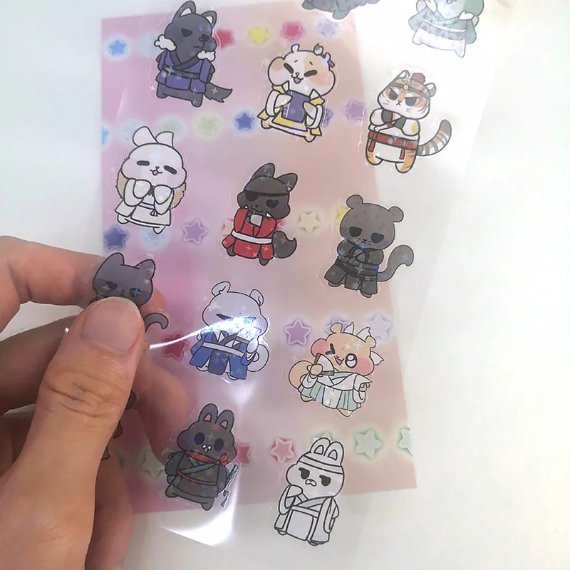 Planner Stickers Custom Vinyl Waterproof Printing Adhesive Printed Cosmetic Holographic Sticker Washi Paper Korean Sticker Sheet