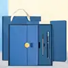 blue three-piece suit